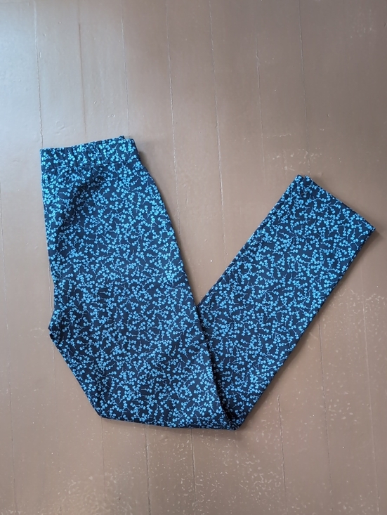 J. Jill Pants - J. Jill Blue Ditsy Floral Stretch Slim Leg Pants Size 4 Tall